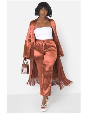 Rebdolls Copper Glow Up Long Sleeve Duster